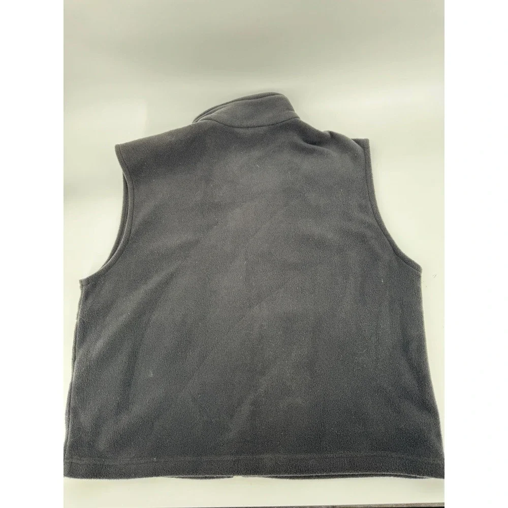 Columbia Fleece Vest Mens XL Full‎ Zip Pockets Dark Gray Outdoor